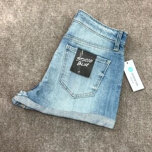 Studio Blue Stitch Fix Shorts Womens 28 Blue Denim Stretch Distressed Cuffed Hem